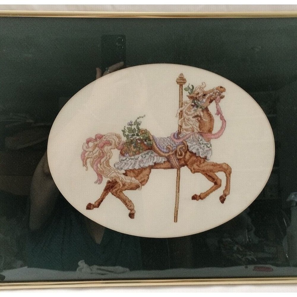 Needlepoint The Spring of The 4 Seasonsof Carusel   T. Wentzler 9" 1/2 X 16" 1/3